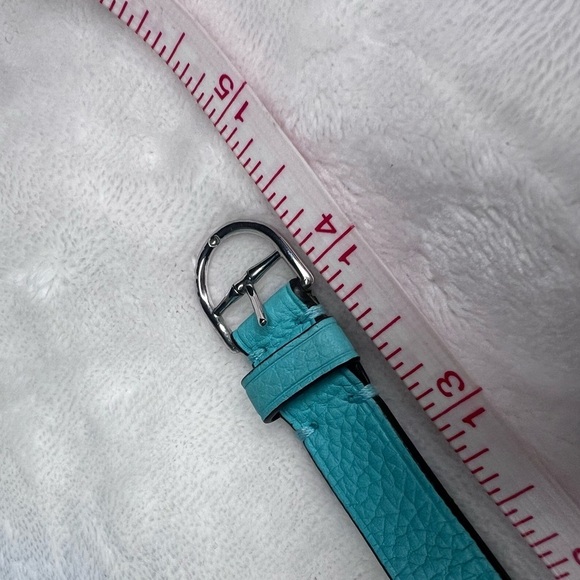 Tiffany & Co. Aqua Leather Bracelet with Silver Plaque - Picture 7 of 13